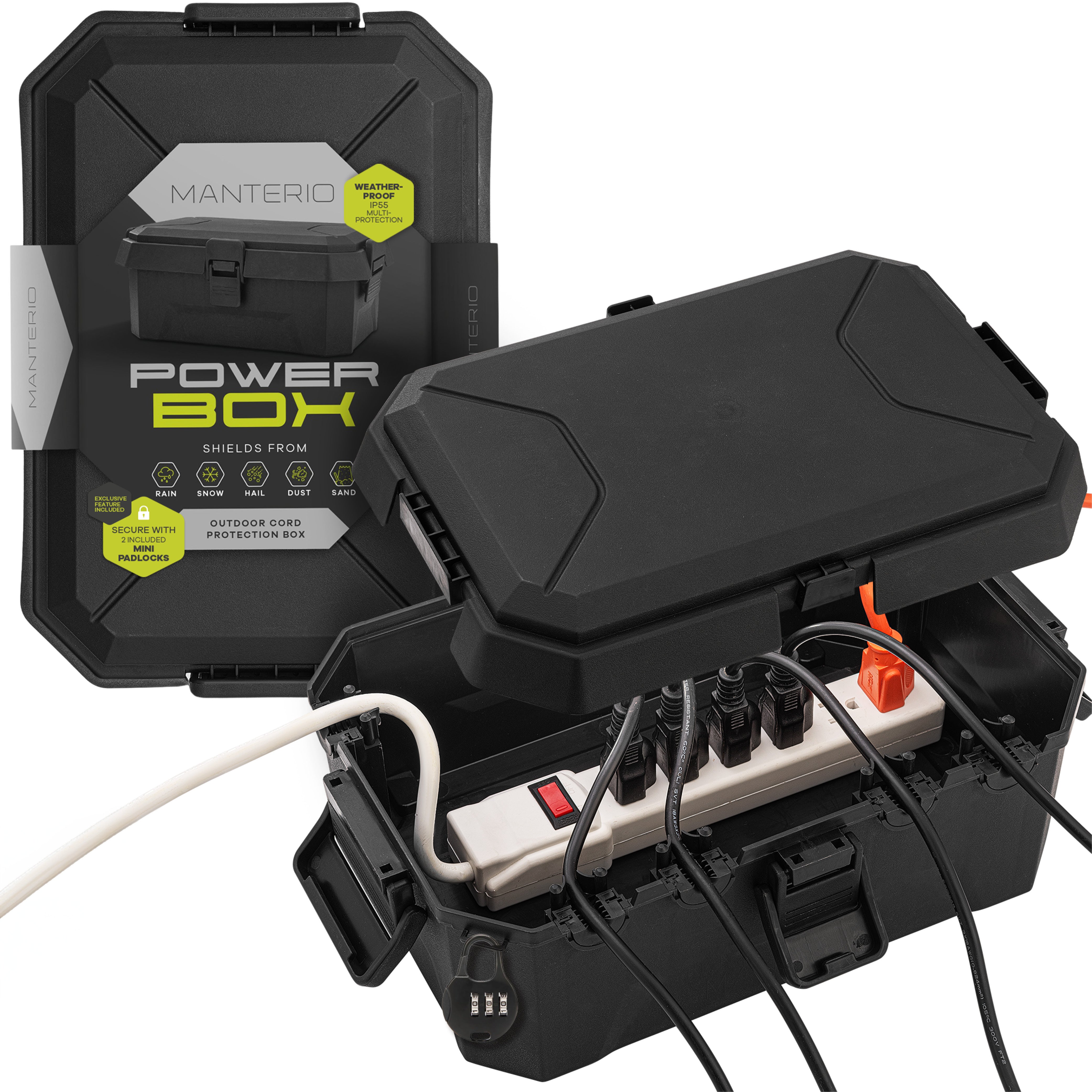 Power Module Connection Box Power Box – IP55 Weatherproof Cord Connection Box – Manterio